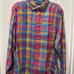 Tommy Bahama Multicolor Plaid Button-Down Shirt - Pink, Blue & Yellow